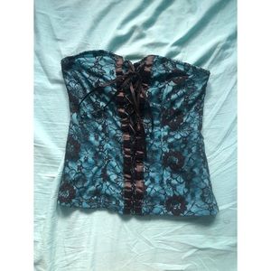Black and Blue Laced Corset